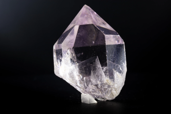 Pale purple amethyst crystal with internal phantom growth from Brazil.