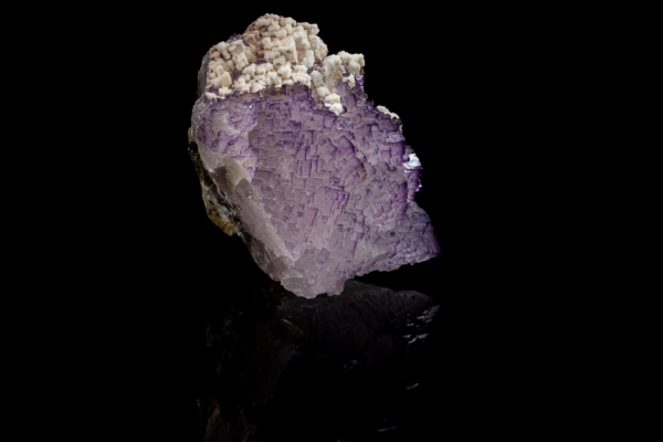 Calcite on Fluorite