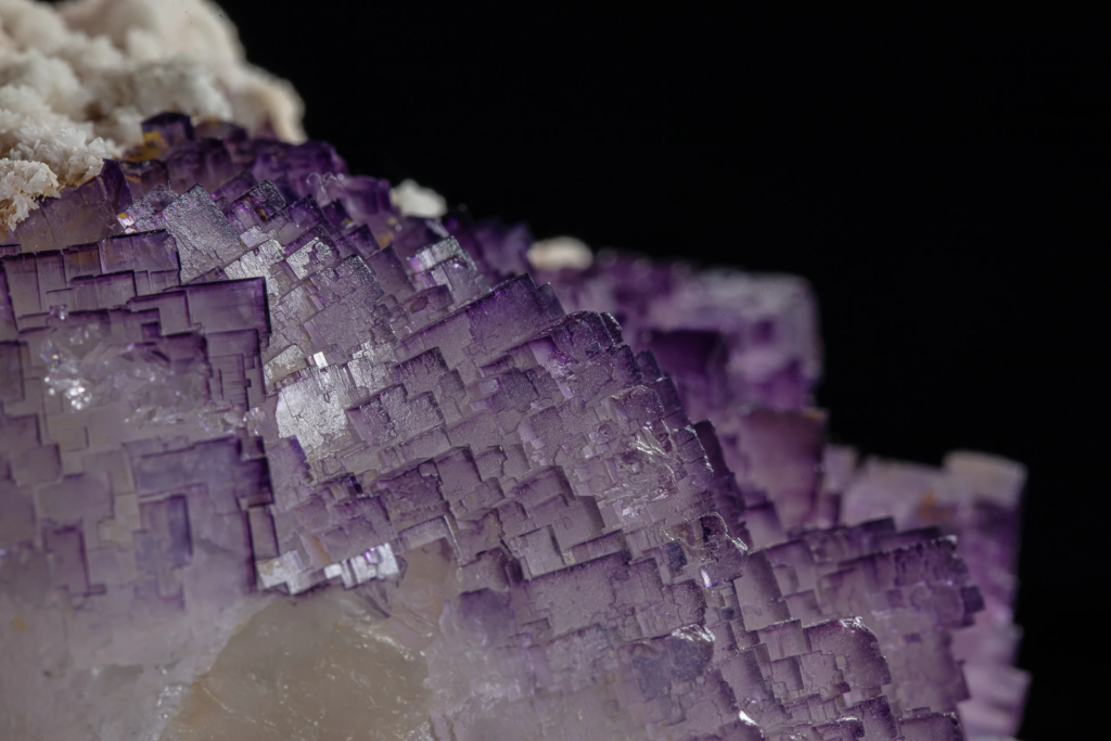 Calcite on Fluorite