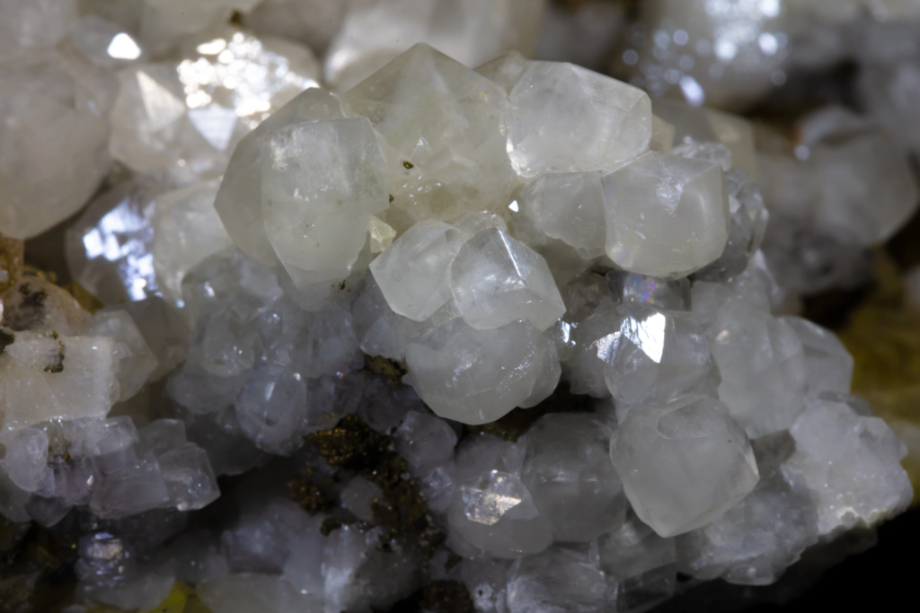 Calcite on Fluorite