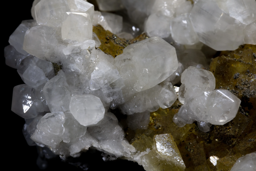 Calcite on Fluorite