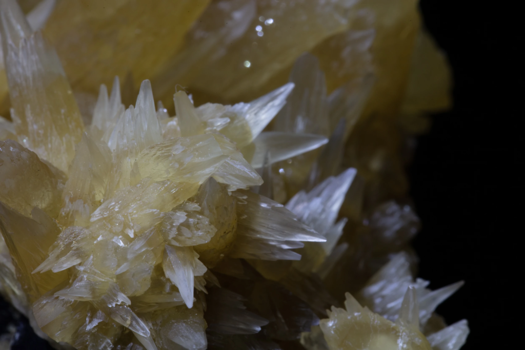 Calcite on Fluorite