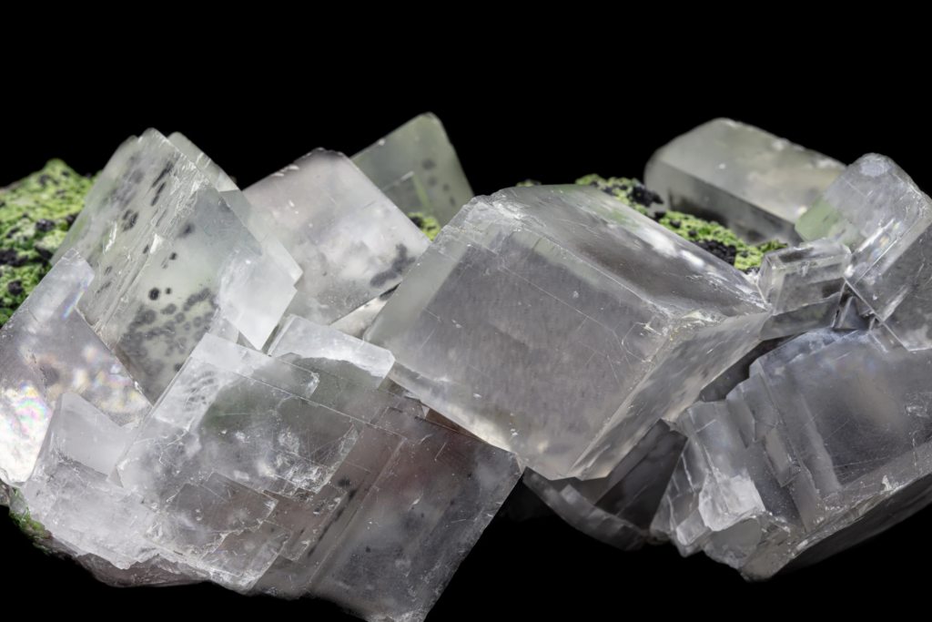 Calcite (“Phantom” Crystals) on Mottramite