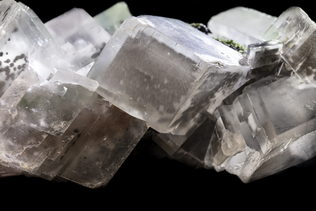 Calcite (“Phantom” Crystals) on Mottramite