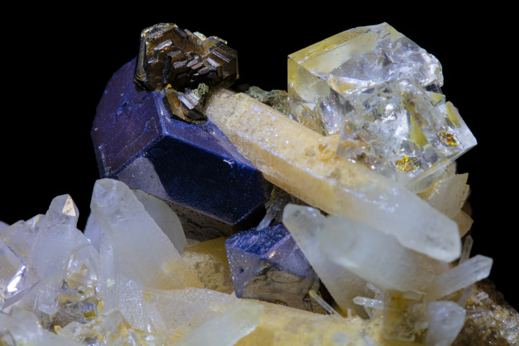 Fluorite “Ice Cubes”, Galena & Quartz