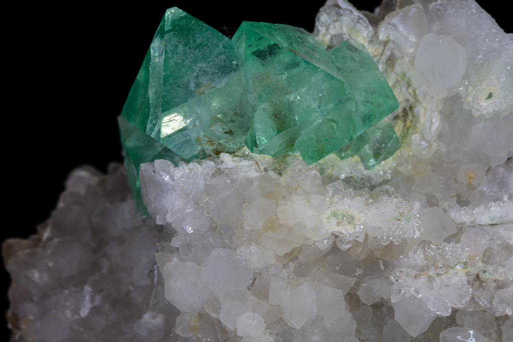 Fluorite on Quartz