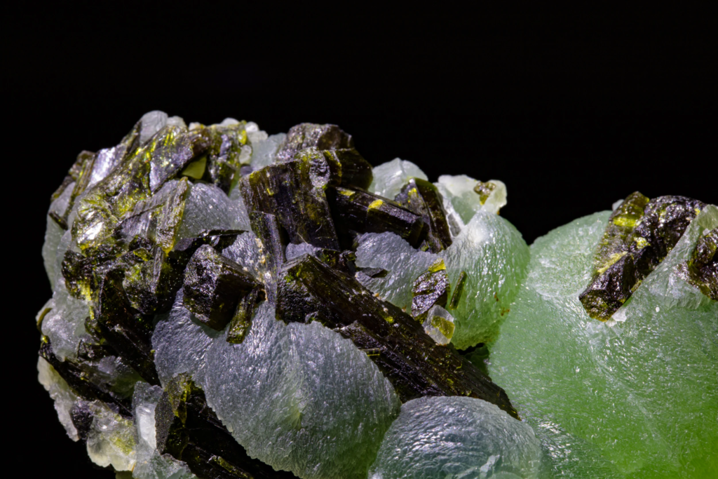Prehnite on Epidote