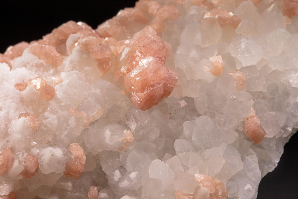 Rhodochrosite on Quartz