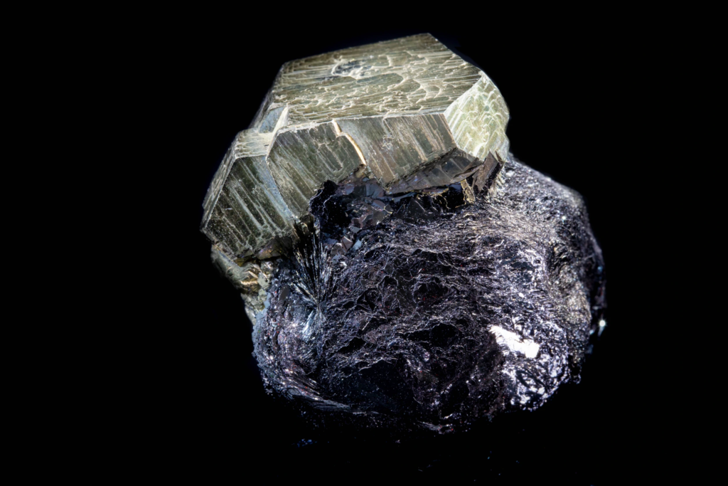 Pyrite on Hematite