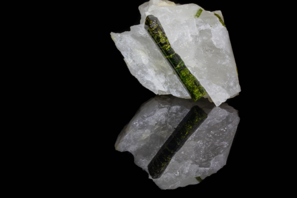 Tourmaline on Milky Quartz
