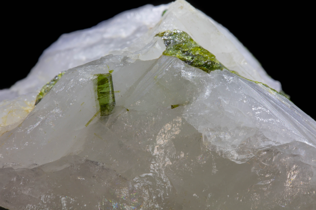 Tourmaline on Milky Quartz